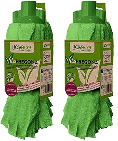 Bayeco Vitafregona Sostenible - 100% Microfibra - Ecofriendly - Gran capacidad de absorción (Paquete de 2)