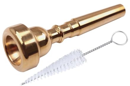 BESPORTBLE Trompetenmundstück Pflegeset mit Reinigungsbürste aus Kupfer und Nylon Stark und Einfach zu Warten Trompetenzubehör für Trompetenspieler