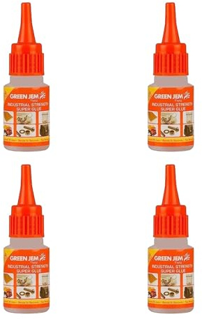 Neel Saanjh Green Jem Super Glue High, Craft Projects, Long-Lasting, DIY Enthusiasts, Metal, Wood, Ceramics, Leather, Compact, Portable, Quick And Easy Bonding, Reliable Performance, (4 Pcs)