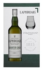 Laphroaig Quarter Cask Islay Single Malt Scotch, coffret avec 2 verres, Whisky Écossais 48% - 70cl