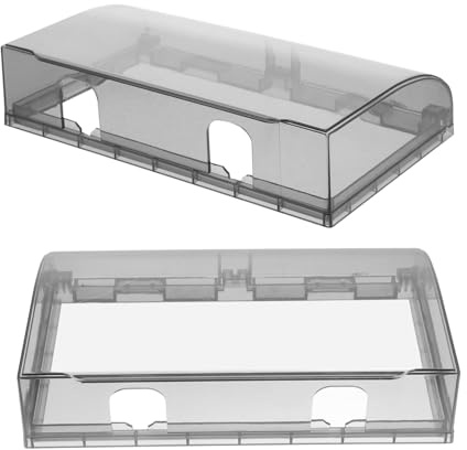 BAZEITFLOW 2piezas Protector De Enchufe Autoadhesivo Negro Cubierta Resistente Para Enchufes y Interruptores De Pared Tapa Adhesiva Prueba De Agua Para Baño y Exterior