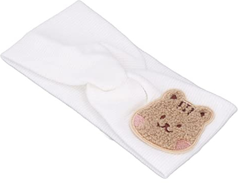 BONKZEBU Banche per Bambini in Cotone Morbido Super Elastico, Fascio di Protezione della Testa del Modello di Cartone Animato per Bambini, Fasce per Ragazze Neonati, Fasce per, (Bianco)