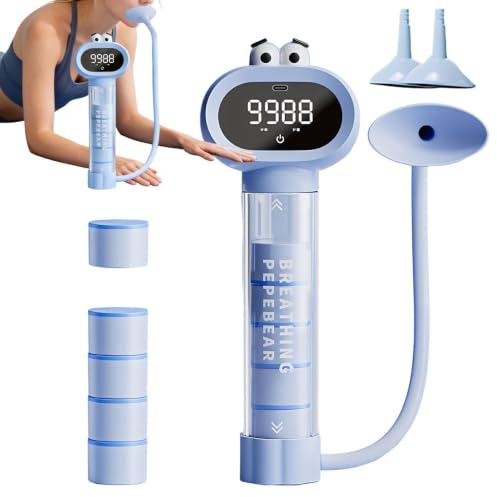 Appareil d'entraînement pulmonaire – Exerciseur respiratoire abdominal – Entraîneur pulmonaire naturel à respiration profonde | pour adolescents, garçons, filles, jeunes, salle de classe, maison