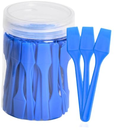 Sunerzenor Spatule à Fond de Teint, Cuillère Cosmétique pour Pots, pour Mélanger et Prélever Des échantillons, Mini Cuillère Cosmétique, Légère, Facile à Nettoye, Bleu