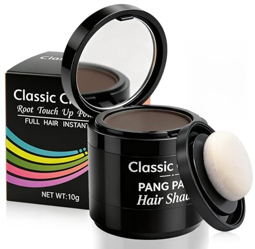 10g Poudre de Racine de Cheveux,Correcteur Racines Instantané,Poudre Épaississante Cheveux,camouflage discret des zones clairsemées,résultat naturel et longue tenue(Brun foncé)