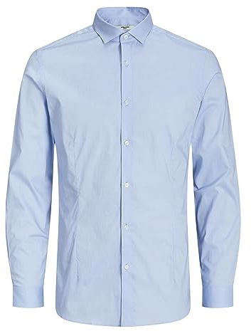 JACK & JONES Camisa para Hombre Super Slim Fit Camisa, Azul Cachemira/Ajuste: Super Delgado, XS