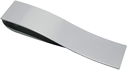 Gardinia Fermatenda a placca Indira, Effetto Acciaio Inox, 13 x 3 cm