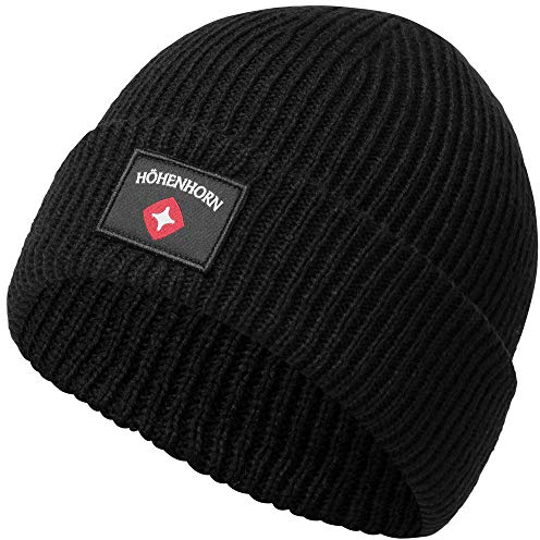 Höhenhorn 28A5+ZWL4 Ronce Knitted Beanie Unisex Herren Damen Mütze Schwarz