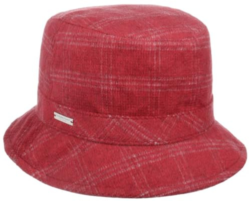 Seeberger Check Bucket Damenhut Fischerhut Wollhut Stoffhut Damen - mit Futter, Futter Winter Herbst-Winter