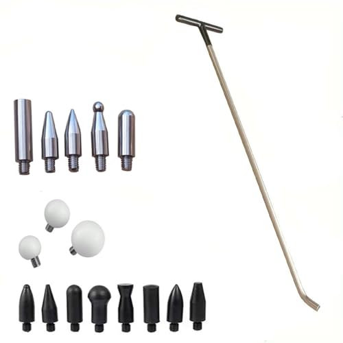 1 pièces de tiges de débosselage avec tête de poinçon Outils de réparation de grêle Kit de débosselage sans Peinture Kit de débosselage de carrosserie de Voiture