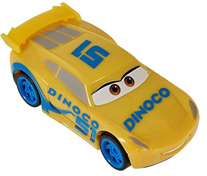 Disney Cars Pixar Spielzeugfahrzeug, Dinoco Cruz, 1:43, Pullback, für Kinder ab 3 Jahren