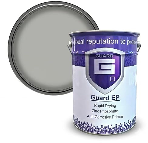 Guard EP Anti Corrosion Quick Drying High Build Zinc Phosphate Metal Primer Paint Red Oxide & Grey Oxide (5 Litres, Grey)