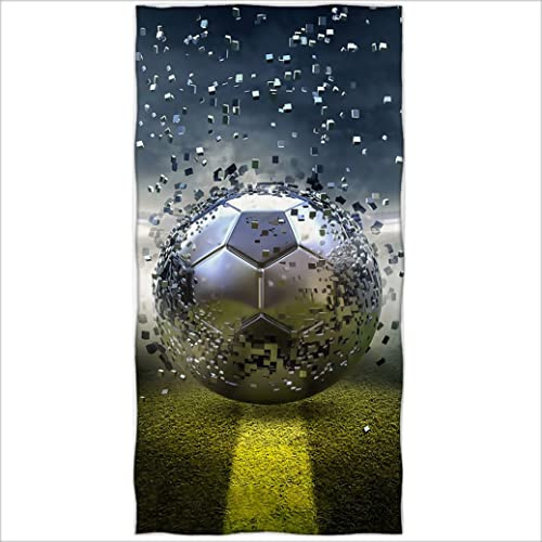 Zomer Mikrofaser Badetuch 70x140 cm Strandtücher | Handtuch Bedruckt mit Fußball Motiv | Ideal für Fußballer, Fußballfans & Geschenke, Saugfähiges Strandtuch für Strand, Poolside & Strandstühle