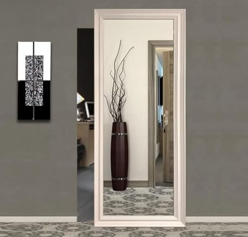Porta scorrevole esterno muro con binario Magical invisibile a specchio e con cornice Barocca