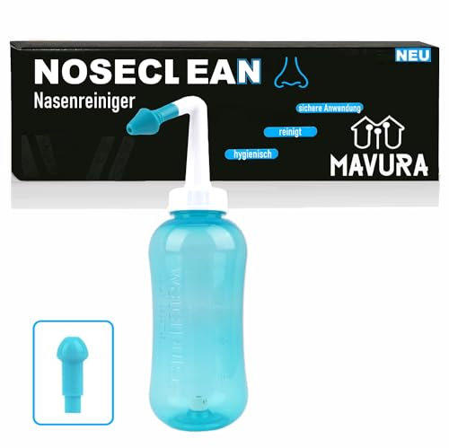 PHS Premium Douche nasale Rinçage nasal Nettoyant nasal Nettoyage nasal Allergie rhume (Turquoise)
