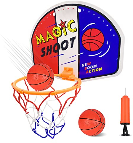 Mini Basketballkorb, Basketballkorb Wandmontage Indoor Mit 2 Bällen Basketballkorb Zimmer für Kinder Jungen Mädchen Desktop-Badezimmer-Schlafzimmer-Spiel