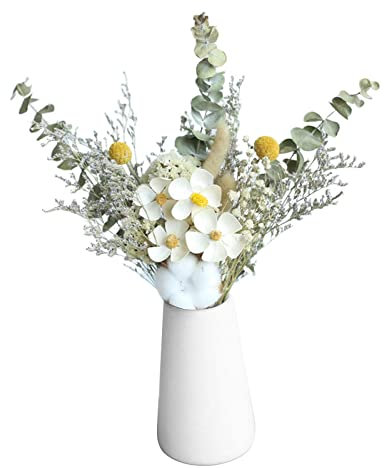 OFUNGO Ghirlanda Artificiale Piante Fiori, Bouquet Secchi Naturali, Bouquet di Fiori Naturali Steli di Piante di Eucalipto Mazzo Casa Fai da Te Disposizione della Festa Nuziale, Corona