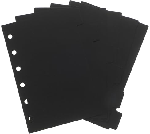 MAGICLULU 6 Blätter Trennwände Für 6 Ringbücher Ordner-trennblätter 3 Ringteiler 6-loch-trennwände Einsteckbare Ordner Mit Trennwänden Ordnerindex Notizbuch Karteikarte A7 Pp
