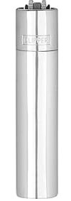 Clipper - Mechero de Metal Reusable Plateado Brillo | Encendedores en Tamaño Grande | Reutilizables con Nuestros Kits | Ideal para Prensar (Plateado Brillo)