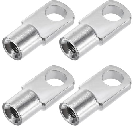QUARKZMAN Gasdruckfeder Stütze M6x1.0 Gelenkverbinder mit Innengewinde aus Stahl, silberfarben, 4 Stück