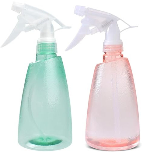 Large 500ml Spray Bottles for Cleaning Solutions and Gardening, 2 Pcs Empty Mist Atomiser Spray Bottle for Hair, Water Spray Bottles for Cleaning, Plastic Refillable Plant Mister Sprayer Can Trigger