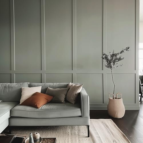 MDF Pre-Primed Wall Panel Kit/Strips/Slats, 10 slats/pack, 1190mm x 65mm x 9mm - Shaker Kit- Modern Square/Rectangle Wall Panels/Panelling