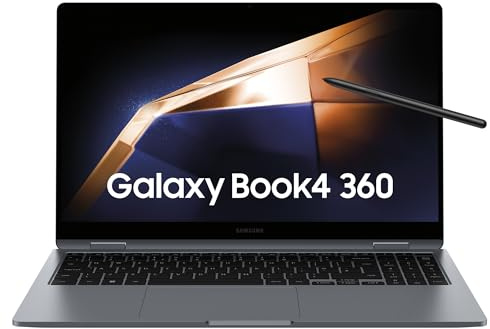 Samsung Galaxy Book4 360 Ordinateur Portable 15.6'', Intel Core 7, 16Go RAM 512Go, SSD Intel®Graphics, Gris, Clavier AZERTY FR