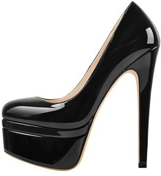Meinabsatz Damen Plateau Pumps Klassische High Heels Stiletto Damenschuhe