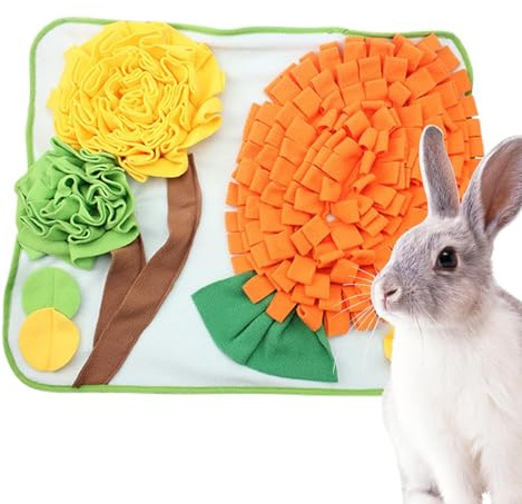 ZHUMCCY Kaninchen Schnüffelmatte | Langsame Fütterungsmatte - Leckerli-Spender für Kleintiere, Anreicherungsspielzeug für Langeweile, Haustierzubehör
