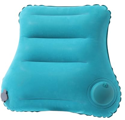 ETRAVEL Inflatable Pillow Yoga Posture Aid Cushion Lumbar Leg Support Pillow Reduces Waist and Back Pressure Wedge Cushion for Sleeping, Leg Elevation, Travel (BLUE02)