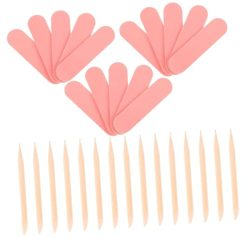 SAFIGLE 50stücke Nagelfeile Für Naturnägel Nagelhautschieber Nagelpresswerkzeug-set Nagelhautstäbchen Aus Nagelpolierer Einweg-maniküreset Gel-nagellack Kindernagelfeile Polierblock