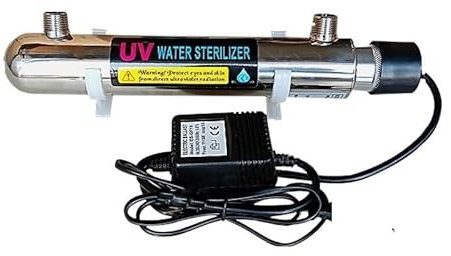 ZKLGS Impianto ad osmosi inversa, Sterilizzatore UV for Acqua in Acciaio Inossidabile 110/220, Filtro for disinfezione Diretta for Bevande con Lampada a Tubo ultravioletto, purificatore for Acquario