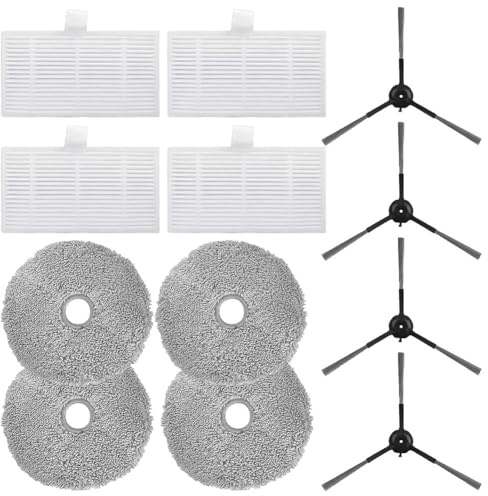 Facile installazione e prestazioni migliorate con spazzola laterale per aspirapolvere robot Ultenic Mc1 e panno filtrante panno mocio e sacchetto per la polvere Set filtro per aspirapolvere a cilindro