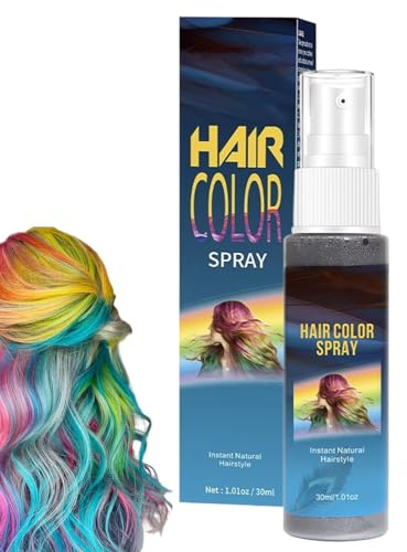 Spray Colorant Pour Cheveux Doux 30ml pour la Couverture et le Stylisme | Teinture Pour Cheveux Temporaire Et Naturelle pour Halloween Fête Vacances Salon Mariage