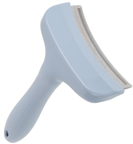 GANAZONO Pettine per Toelettatura Cani e Gatti Grande Azzurro Rastrello per Sottopelo e Rimozione Nodi Spazzola Delicata per Perdita Pelo Animali Domestici e Cura Quotidiana