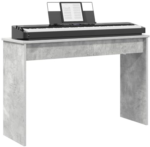 vidaXL Supporto per Tastiera Grigio cemento 100 x 32 x 64 cm