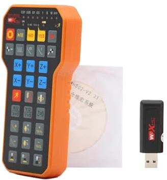CNC 3 Axis NC Studio Controller USB Wireless Handwheel ，Compatible for WHB02 Weihong Remote MPG Handle Wheel for Router Engraving Machine