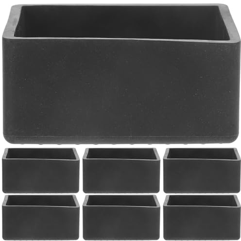 LALADEFIEE Outdoor Furniture Leg Covers 8Pcs Rectangular 40X60Mm Silicone Chair Feet Protectors for Garden Tables and Picnic Chairs