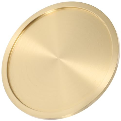Gadpiparty Posavasos Grandes de Latón Dorado de 93 Pulgadas para Portavasos de Café y Bandeja para Tazas en Despacho y Oficina