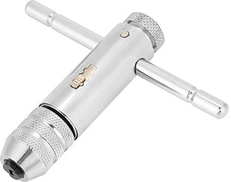 Einstellbarer T Griff Werkzeughalter mit Gleitgriff für Gewindebohrer M3-M8 / M5-M12 für Tap & Die Ratschen Gewindebohrer Schlüssel Satz (M3-M8)