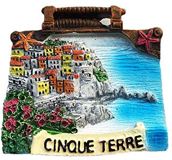 Cinque Terre Italien 3D-Kühlschrankmagnet, Souvenir, Geschenk, Heim- und Küchendekoration, Magnetaufkleber, Kühlschrankmagnet, Kollektion 2