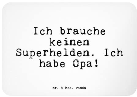 Mr. & Mrs. Panda Magnet Ich Brauche keinen Superhelden - Geschenk, Geschenk Enkelin, Spruch, Souvenir Magnet, Kühlschrankmagnet, Dekomagnet,