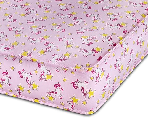 Starlight Beds Pink Unicorn Single Mattress for Kids - 3ft x 6ft3