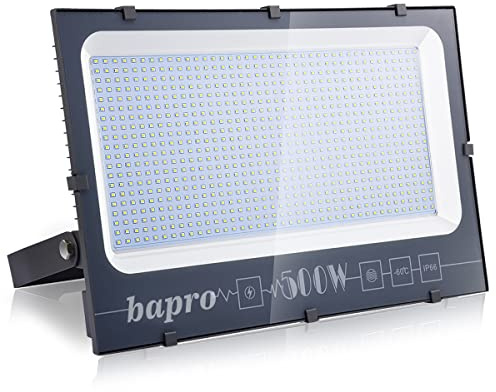 Foco LED Exterior 500W, Proyector Impermeable IP66 51000LM Blanco Cálido 6000K Ángulo 120º Alto Brillo para Jardín, Garaje, Fábrica, Almacén
