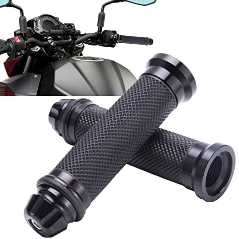 2PCS Poignée Moto 7/8 Anti-dérapant Caoutchouc Poignée de Guidon 22mm Universel pour Moto Scooter Quad Cruiser Off Road CBR600RR CBR1000RR Shadow Ninja GSXR