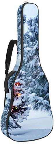 Gitarren-Gigbag, wasserdicht, Reißverschluss, weicher Gitarren-Rucksack, Bassgitarre, Akustik- und klassische Folk-Gitarren-Tasche, Weihnachtsbaum