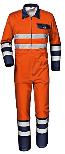 Sir Safety System MC3528HD58 Mistral Color Sommer-Warnschutz Overall, Orange/Blau, Größe 58