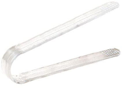 Ericetion Clear Sugar Tongs Ice Tongs Plastic Small Serving Tongs Mini U-shaped Kitchen Scoops for Tea Party Coffee Bar Kitchen