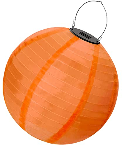 Ceboic Luces Exterior Solar, Farolillos Decorativos Exterior Impermeable Linternas de Papel Redondo Colgante, Faroles Solares Chinos para Bodas Hogar Jardín Terraza Fiesta (Naranja)