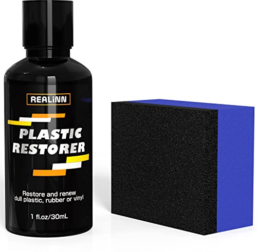 REALINN Plastic Restorer - Cars Ceramic Coating Trim Restore, Shines & Protects Plastic, Vinyl & Rubber Surfaces